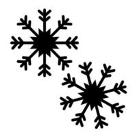 icono de vector de copo de nieve