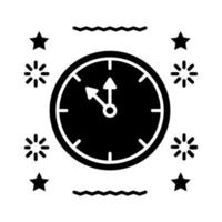 New Year Clock vector icon