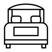 icono de vector de cama