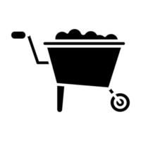 Wheelbarrow vector icon