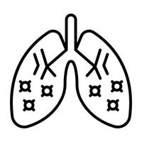 Lungs Infection vector icon