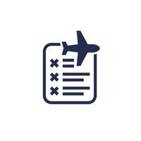 cancelled flights icon on white vector