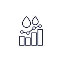 oil prices growth, growing chart line icon vector