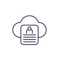 account backup icon, line vector