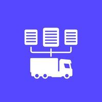 transporte documentos, cmr vector icono