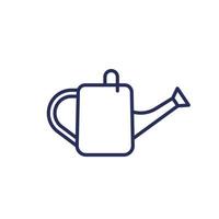 watering can line icon on white vector