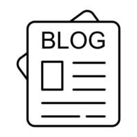 icono de vector de blog