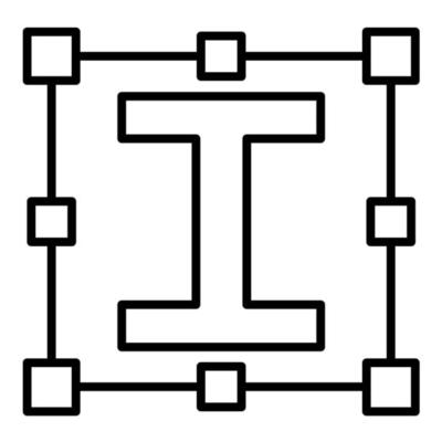 Text vector icon