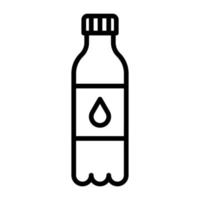 icono de vector de botella de agua