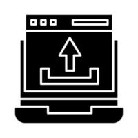 Webpage Upload vector icon