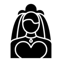 Bride vector icon