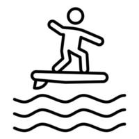 Person Surfing vector icon