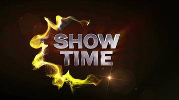 Show Time Silver Text Animation Background video