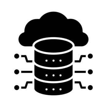 Cloud Database vector icon