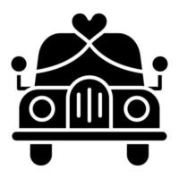 icono de vector de coche de boda