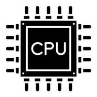 icono de vector de cpu