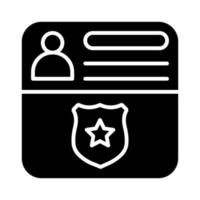 Police ID Card vector icon