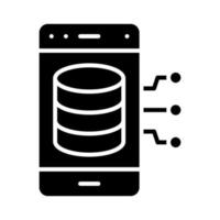 Smartphone Database vector icon