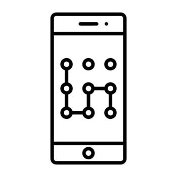 Mobile Pattern Lock vector icon