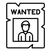 Wanted vector icon