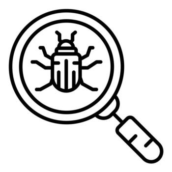 icono de vector de depuración