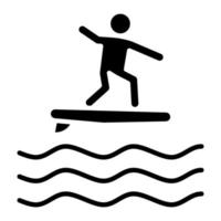 Person Surfing vector icon