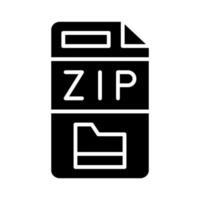 icono de vector de archivo zip