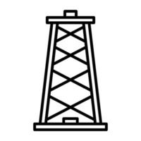 icono de vector de torre de perforación