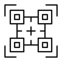 icono de vector de código qr