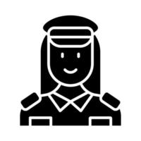 Lady Police vector icon