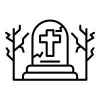 icono de vector de cementerio