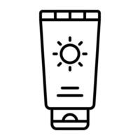 Sunscreen vector icon