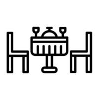 Dinner Table vector icon