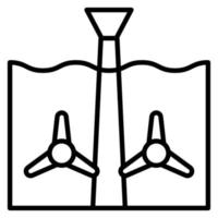 Tidal Power vector icon