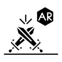 Ar Fighting vector icon