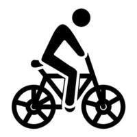 Cycling vector icon