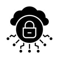 Cloud security vector icon