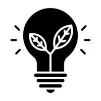 Ecologic Bulb vector icon