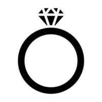 icono de vector de anillo de diamante