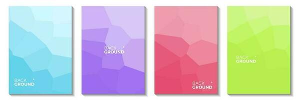 set of abstract geometric colorful background. vector illustration. poster template.