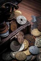 Old coins from around the world from 1940 to the new millennium photo