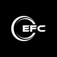 diseño del logotipo de la letra efc en la ilustración. logotipo vectorial, diseños de caligrafía para logotipo, afiche, invitación, etc. vector