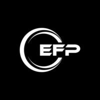 diseño de logotipo de letra efp en ilustración. logotipo vectorial, diseños de caligrafía para logotipo, afiche, invitación, etc. vector