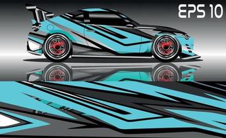 sports car wrap design vector