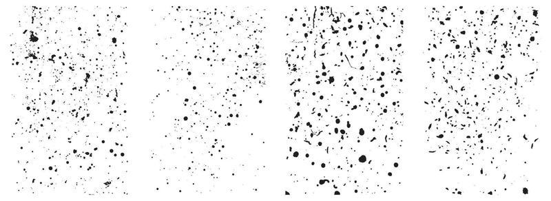 Set of Grunge Distressed Textures with Splatters and Scratches. EPS 10.