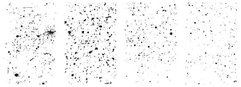 Set of Grunge Distressed Textures with Splatters and Scratches. EPS 10.
