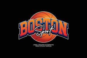 Streetwear design boston template for clothing brand vector