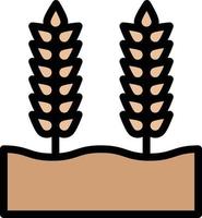 Ilustración de diseño de icono de vector de grano de trigo