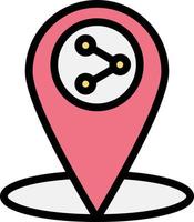 compartir ubicación vector icono diseño ilustración