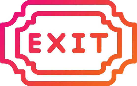 Exit Vector Icon Design Illustration